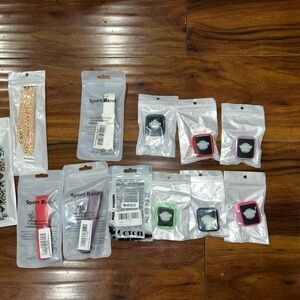 Smartwatch bands and case covers, bundle of 11 items